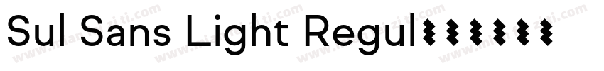 Sul Sans Light Regul字体转换